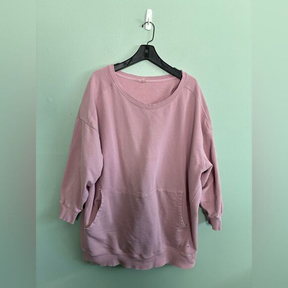 FP Movement by Free People Tops - FP Movement by Free People Oversized Dusty Pink Pullover Sweatshirt